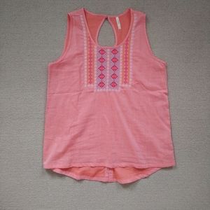 Mountain Khakis embroidered front tunic in peach